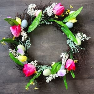 New Spring Easter Tulip Wreath